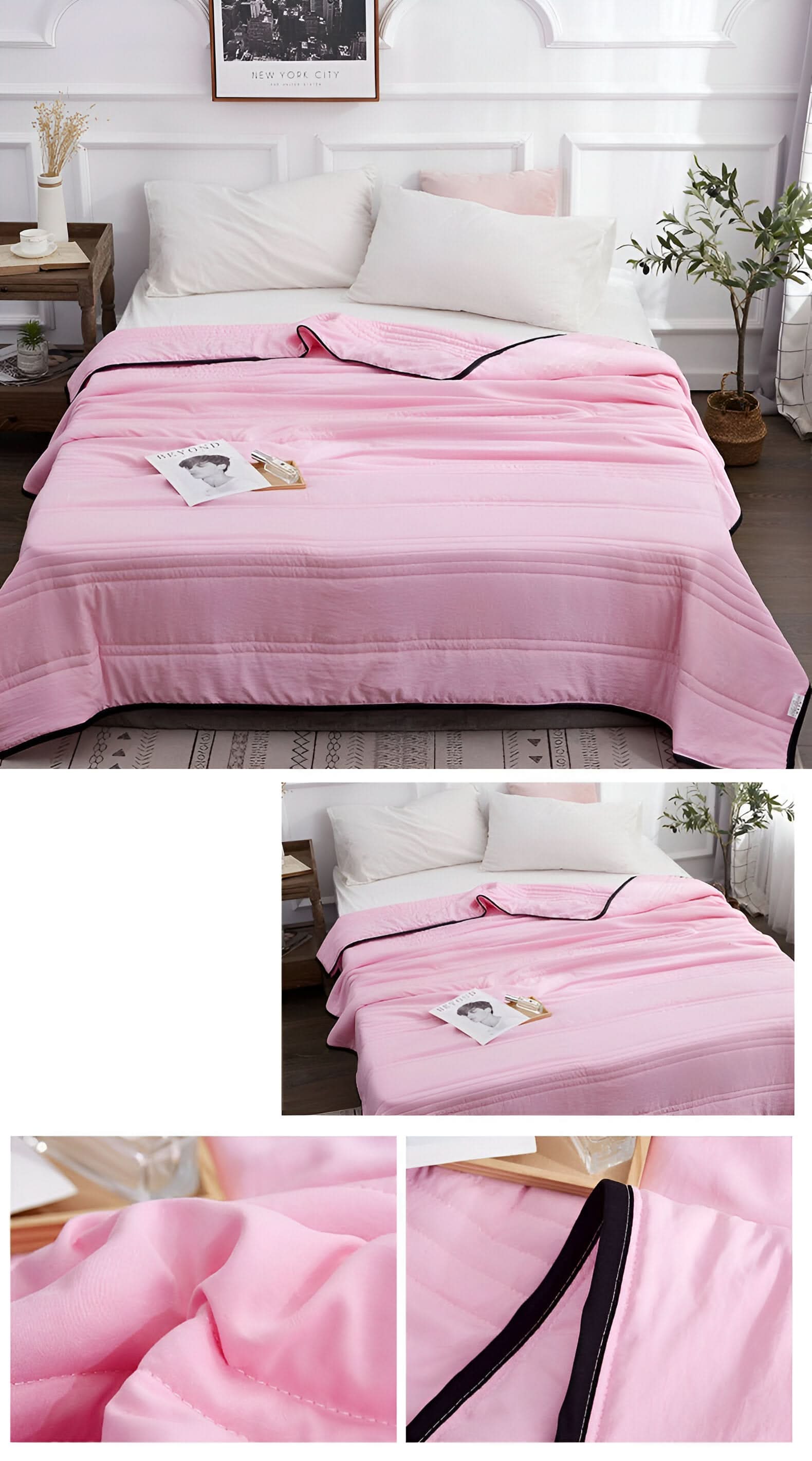 Lightweight Cooling Blanket with Breathable Fabric - Temperature Regulating for Sleep