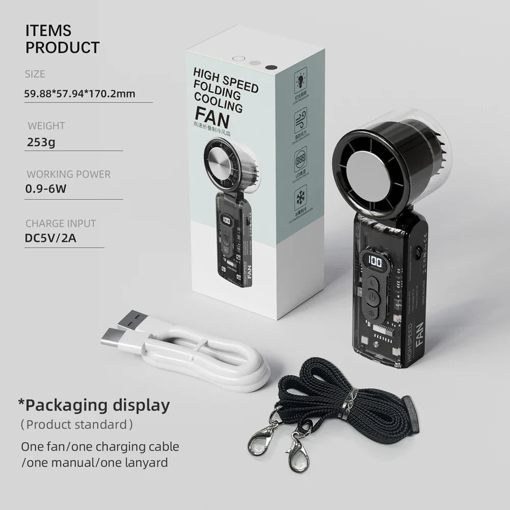 Portable Handheld Misting Fan with Adjustable Speed for Quick Cooling