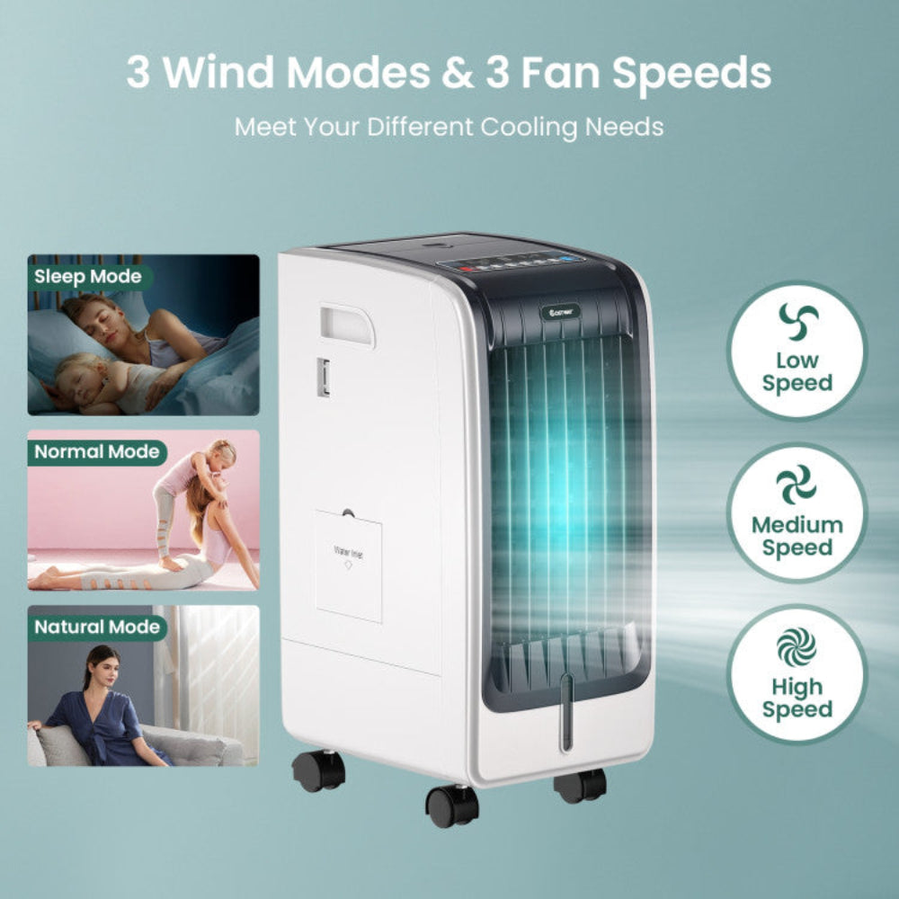 Portable Evaporative Cooler – 3 Speed Air Conditioner with Timer