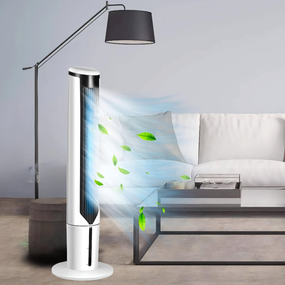 Portable Tower Fan Air Cooler - Slim Design for Quiet, Space-Saving Use