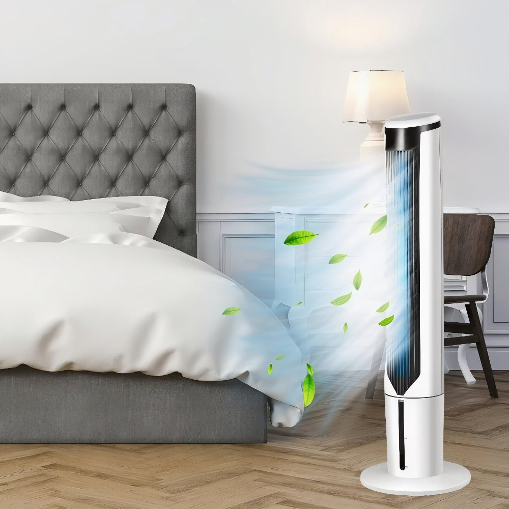 Portable Tower Fan Air Cooler - Slim Design for Quiet, Space-Saving Use