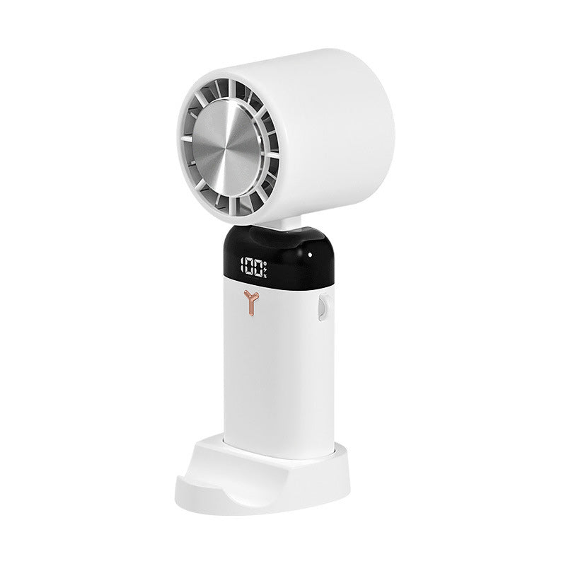 Portable Fan with Ice Compress, 3 Speed Settings - Handheld & Desktop Design