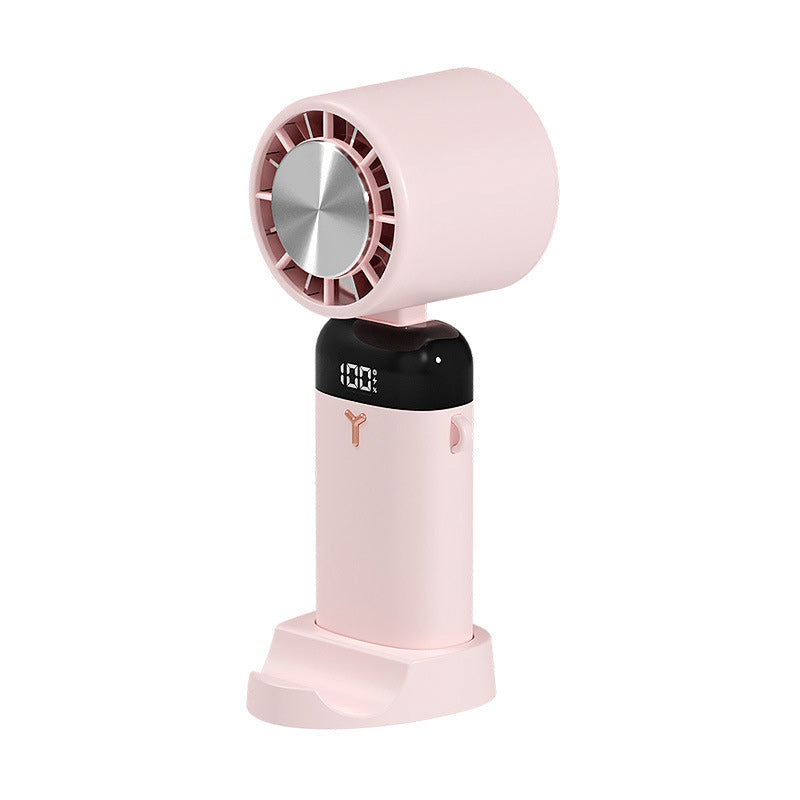 Portable Fan with Ice Compress, 3 Speed Settings - Handheld & Desktop Design