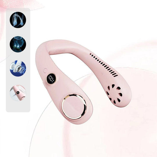 Portable Neck Fan with Rechargeable Battery – Lightweight Cooling Device