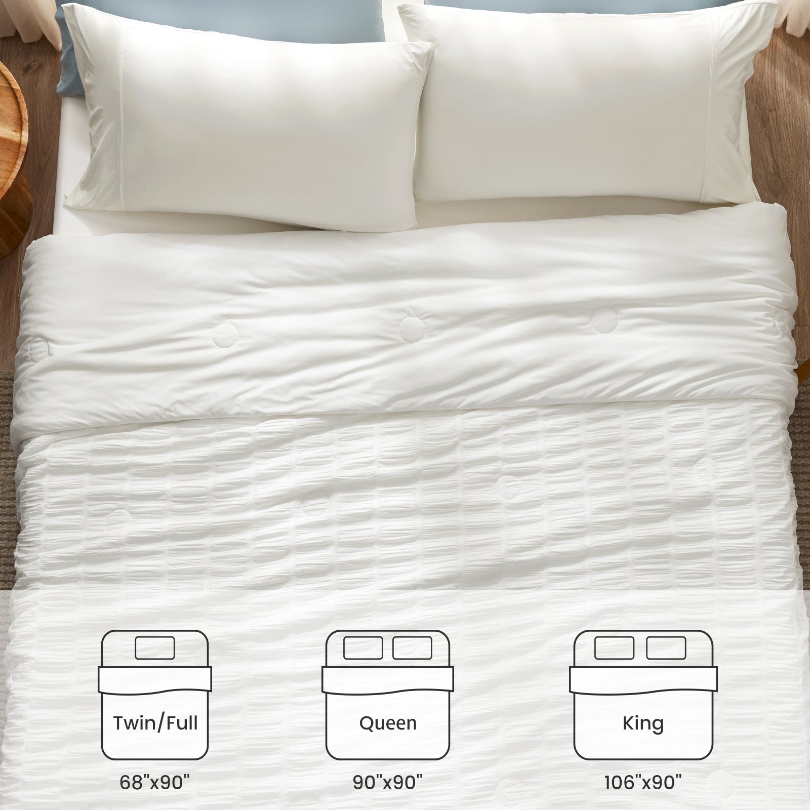 Lightweight Seersucker Cooling Blanket with Vertical Stripes – Breathable for Warm Sleepers