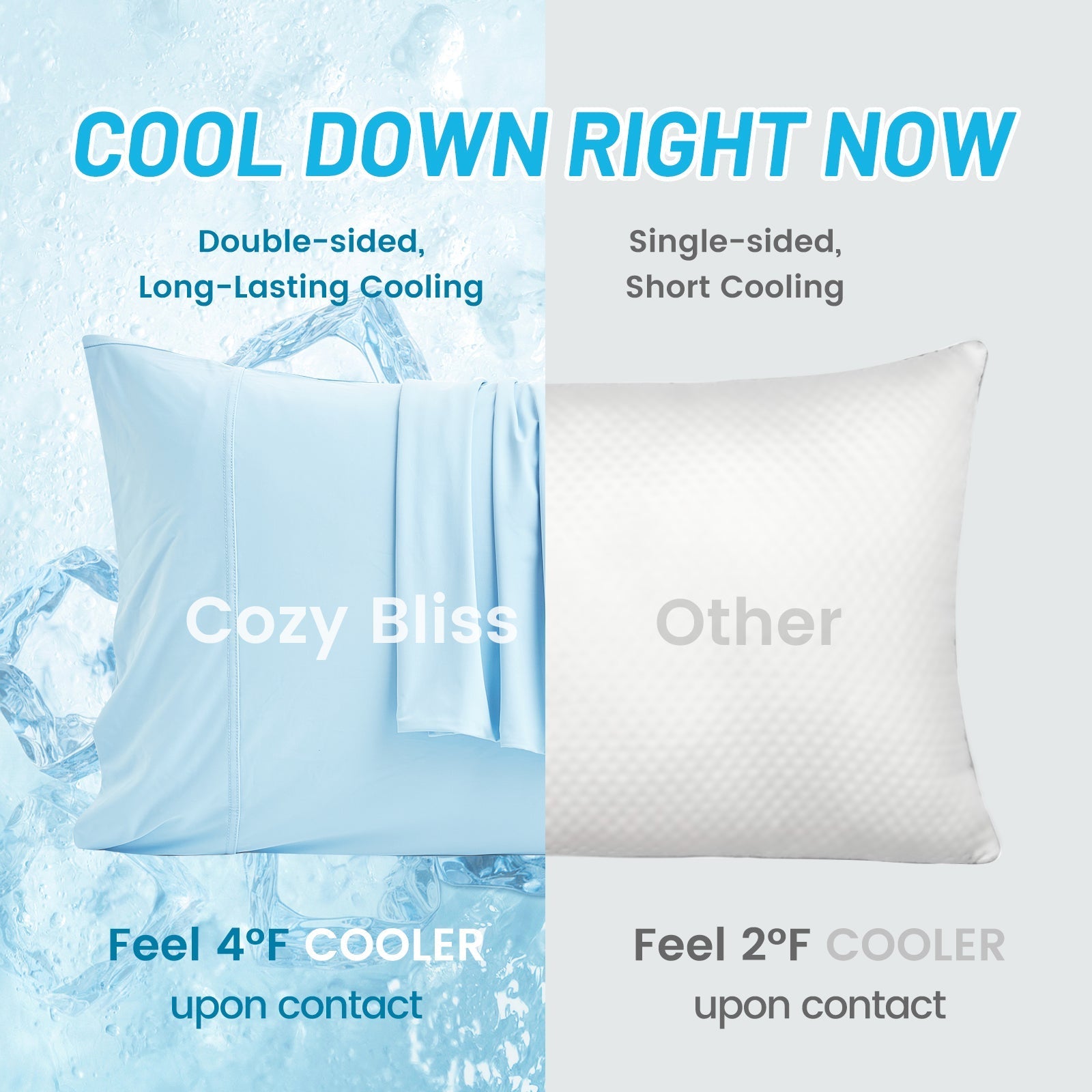 Set of Japanese Fabric Cooling Pillowcases – Breathable for Warm Sleepers