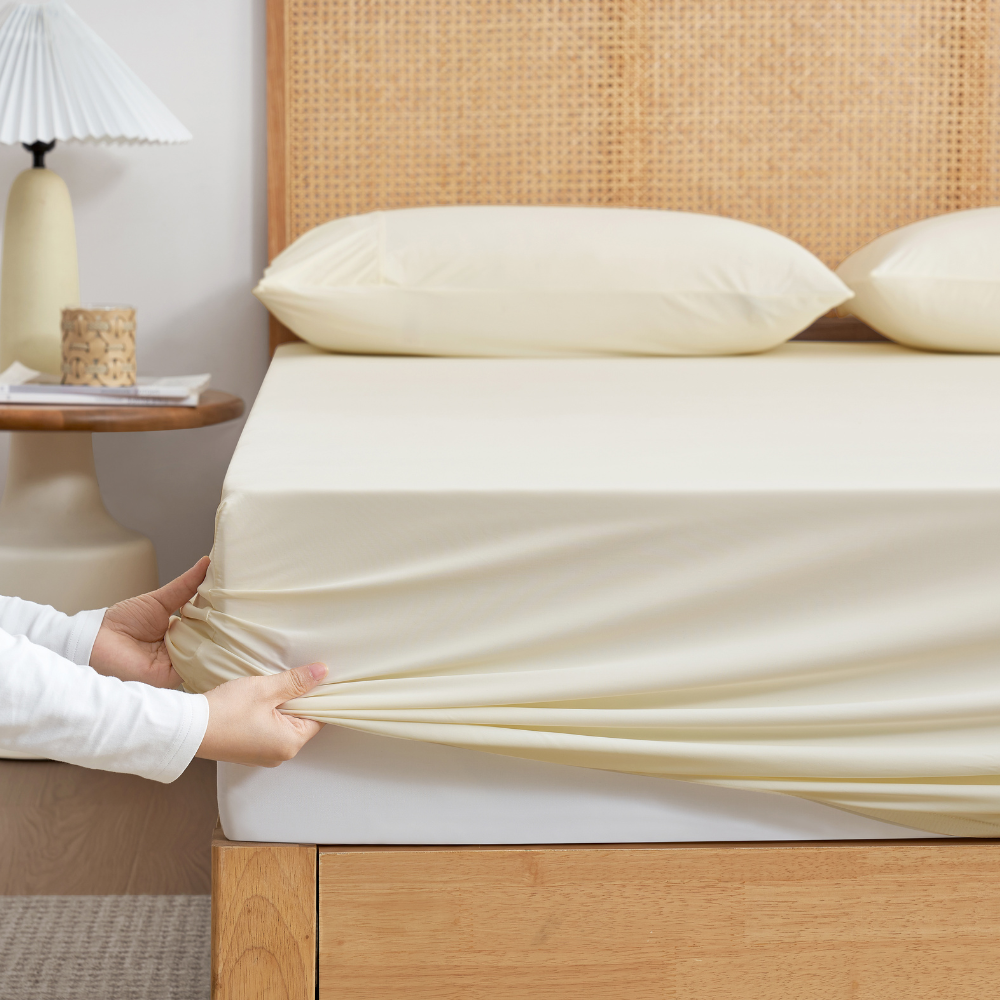 Deep Pocket Cooling Sheet Set | Breathable Japanese Fabric for Warm Nights