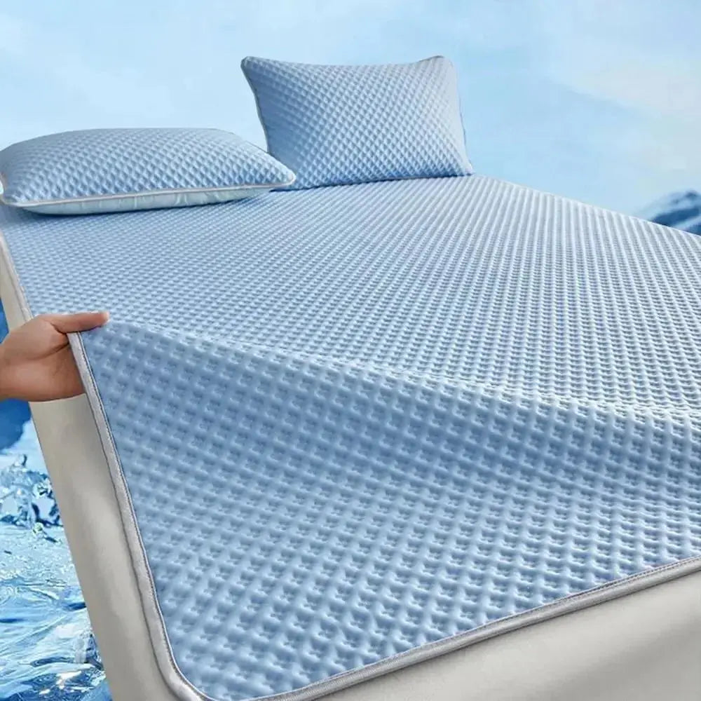 Breathable Ice Silk Cooling Mattress Cover | Soft Comfort for Summer Sleep