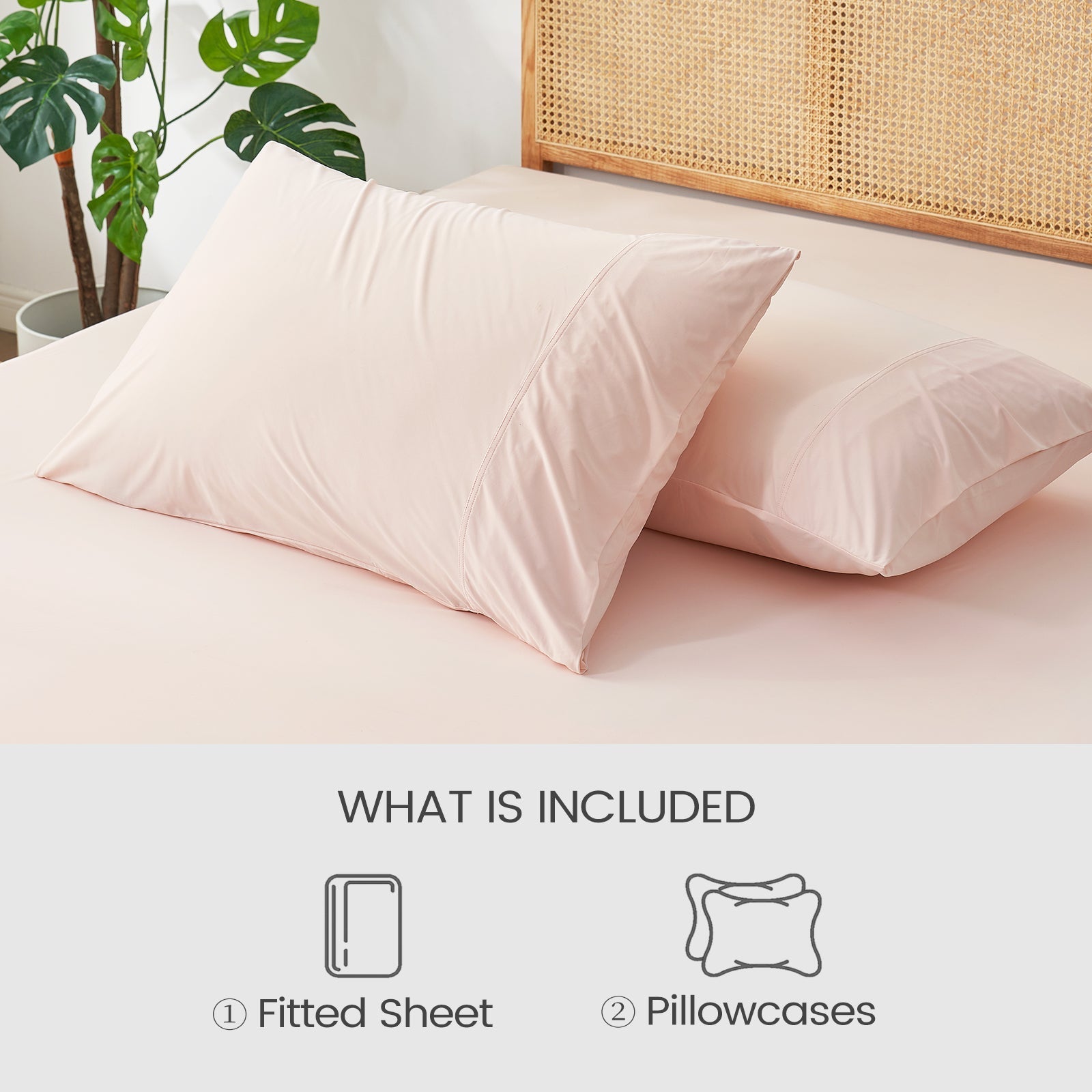 Breathable Fitted Sheet Set with Deep Pockets – Ideal for Warm Sleepers