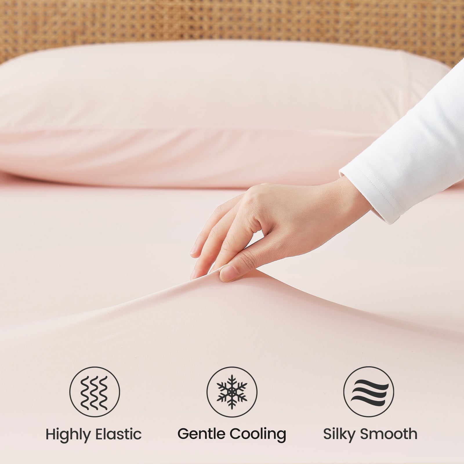 Breathable Fitted Sheet Set with Deep Pockets – Ideal for Warm Sleepers