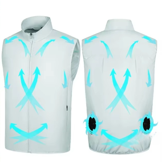 USB Rechargeable Cooling Jacket with Adjustable Airflow – Lightweight Vest for Outdoor Use