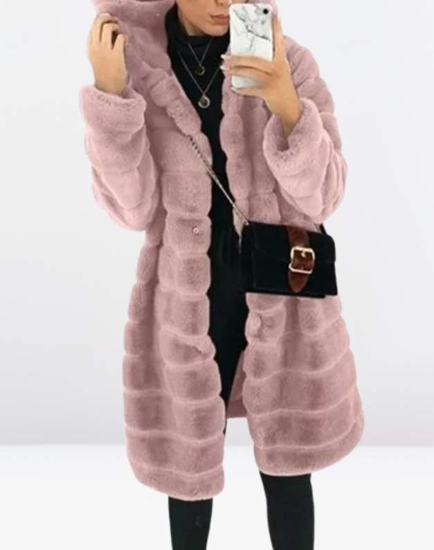 Women’s Winter Coat | Thick Faux Fur Longline | Hooded Design | Ultimate Warmth and Comfort