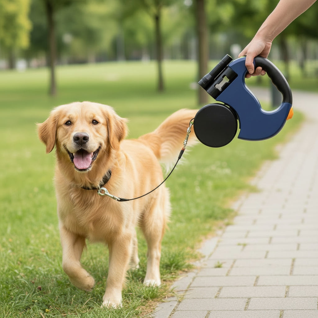 Tangle-Free Dual Leash for Two Dogs - Effortless Control