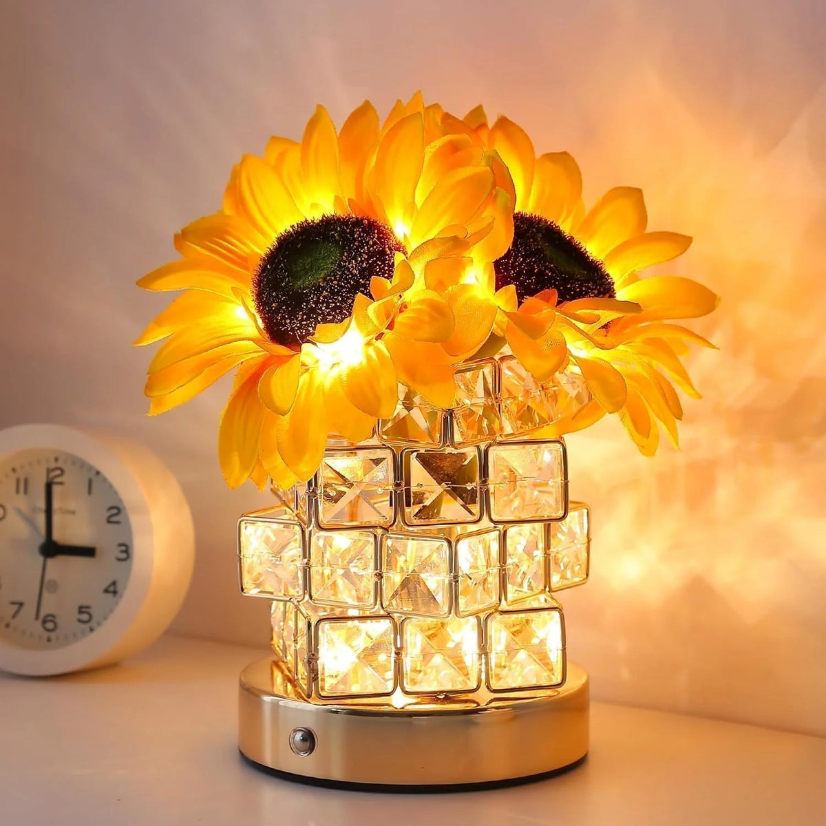 Wireless Floral LED Lamp – Rechargeable Touch Dimmable Design