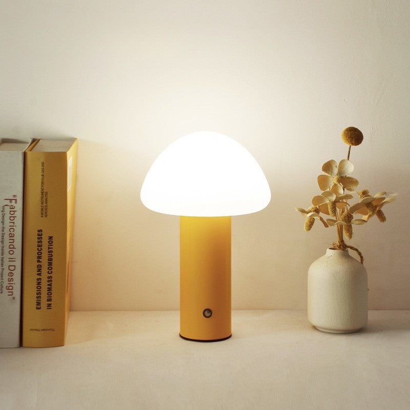 Wireless Mushroom-Inspired LED Lamp – Rechargeable & Stylish