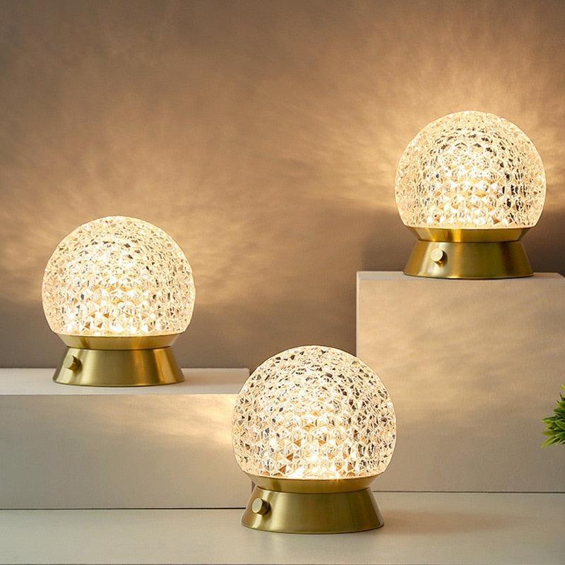 Portable LED Table Lamp with Rechargeable Battery and Touch Control