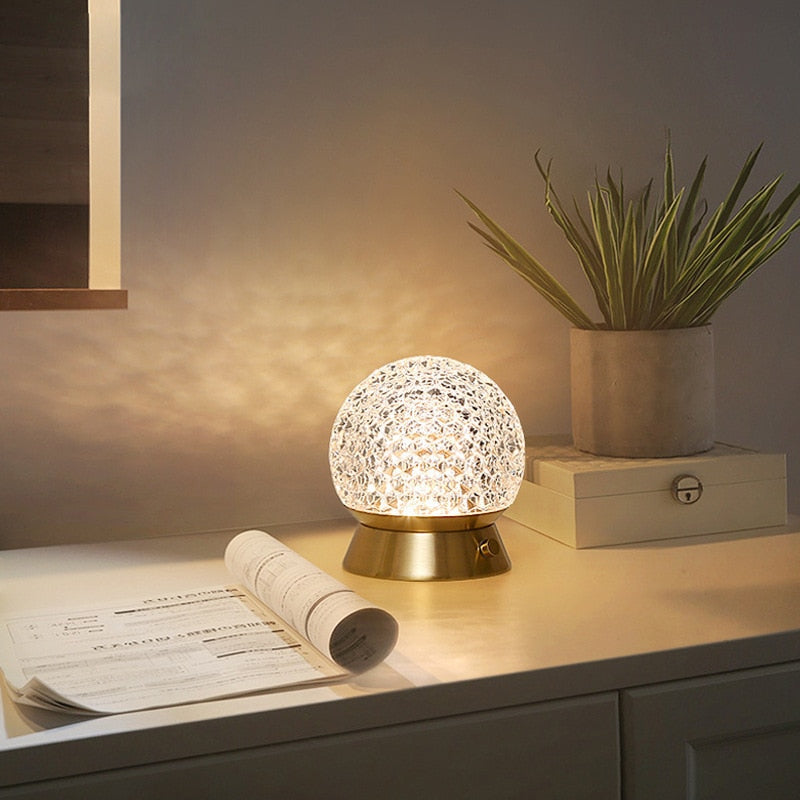 Portable LED Table Lamp with Rechargeable Battery and Touch Control