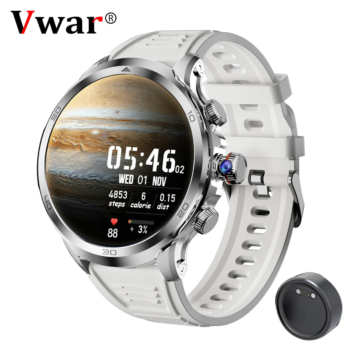 Fitness Tracker Smartwatch with 1.85 AMOLED Display and Camera - 4G Connectivity