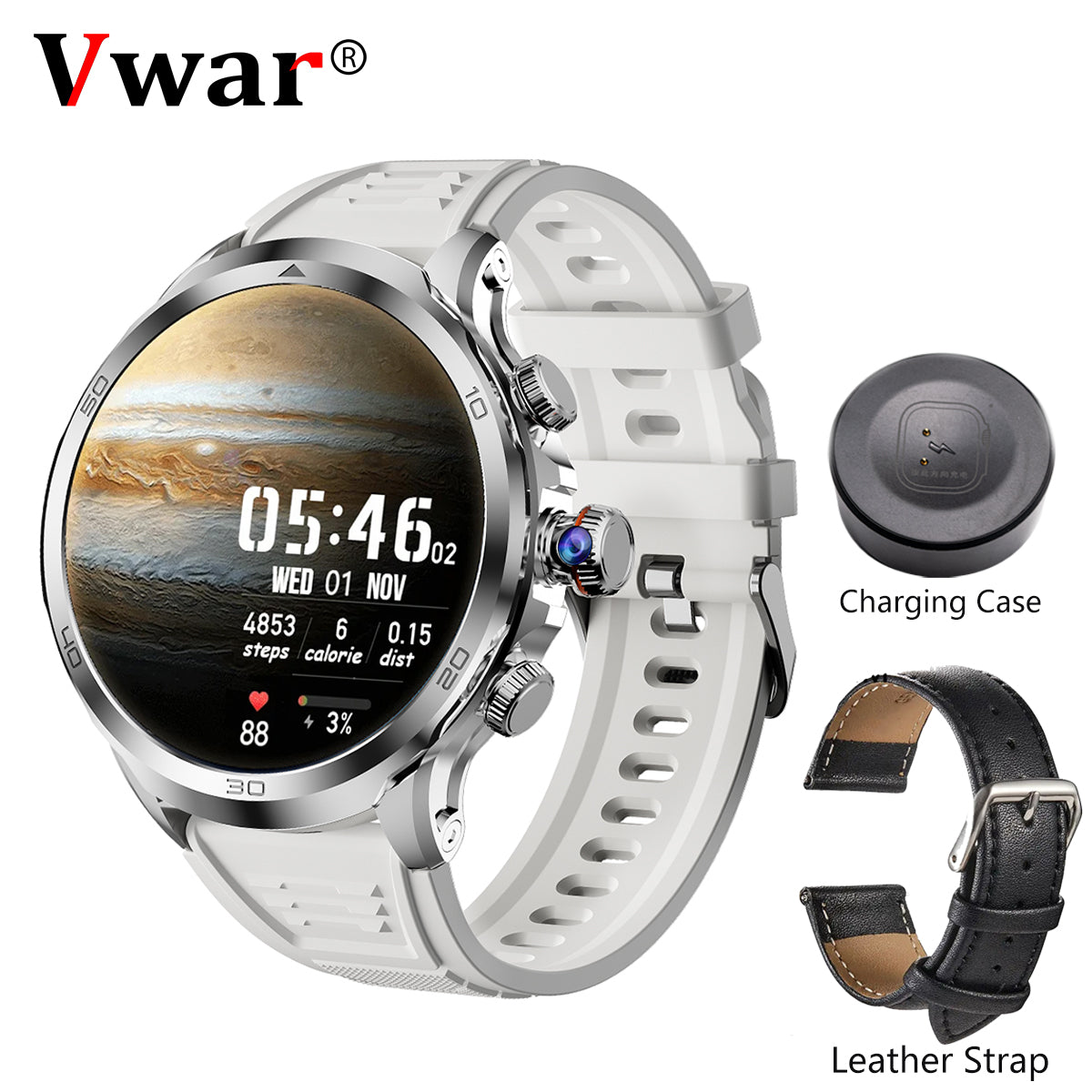 Fitness Tracker Smartwatch with 1.85 AMOLED Display and Camera - 4G Connectivity