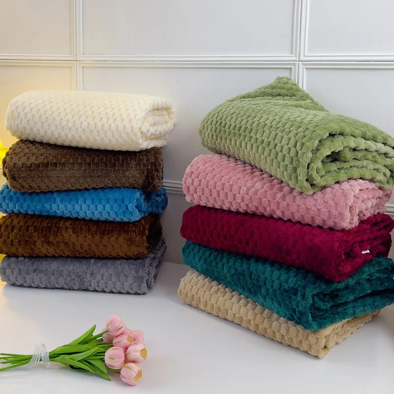 Lightweight Microfiber Fleece Throw Blanket for Warm and Cozy Comfort