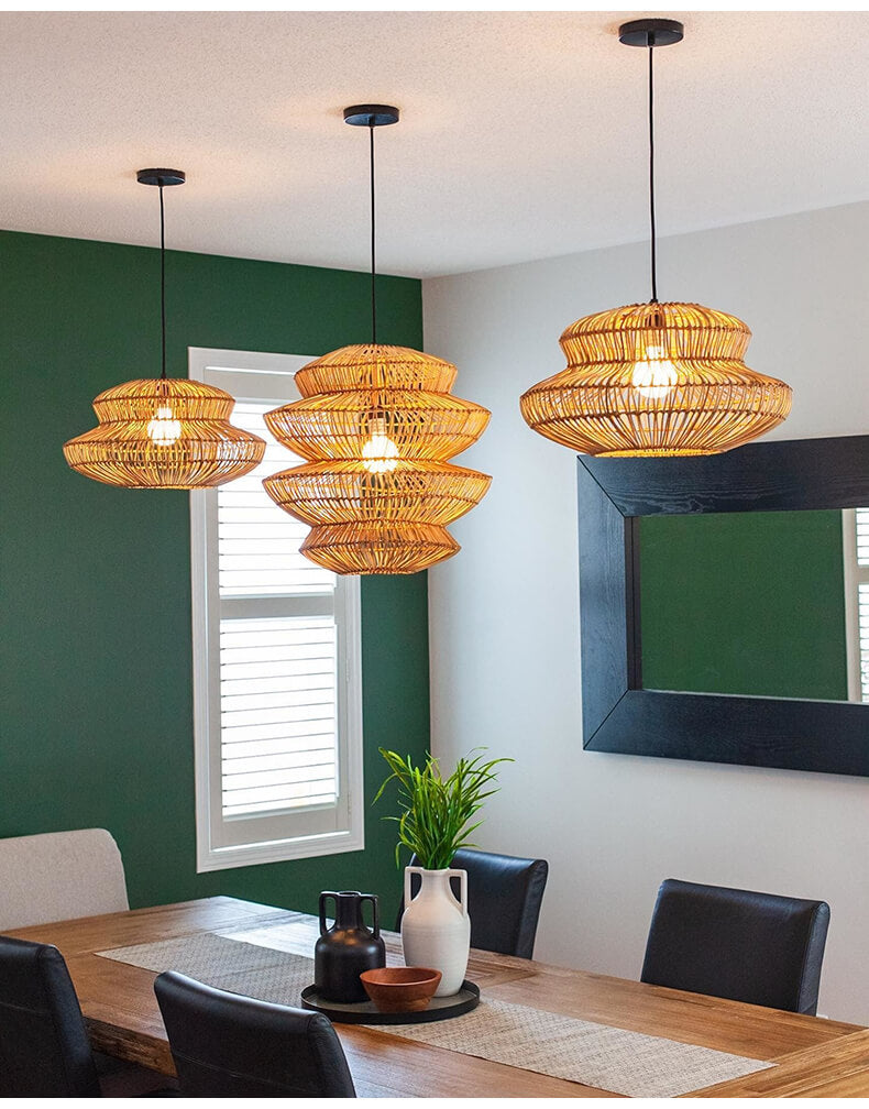 Taavita Style - Multi-Layered Rattan Lamp - Kitchen Island Hanging Light