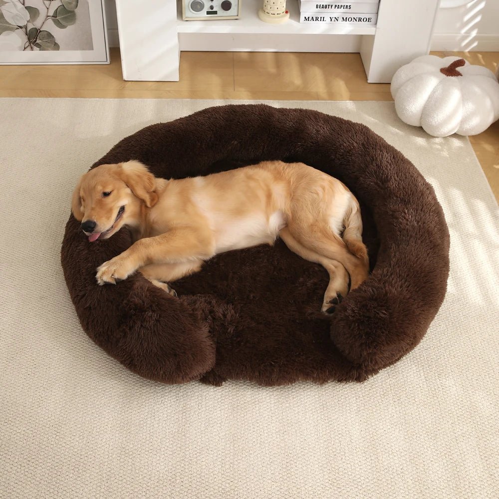 CozyCove Semi-Open Round Pet Bed for Ultimate Comfort