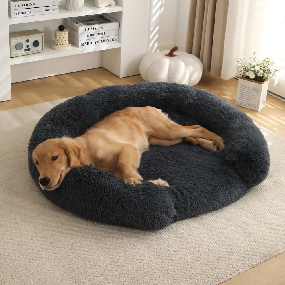 CozyCove Semi-Open Round Pet Bed for Ultimate Comfort