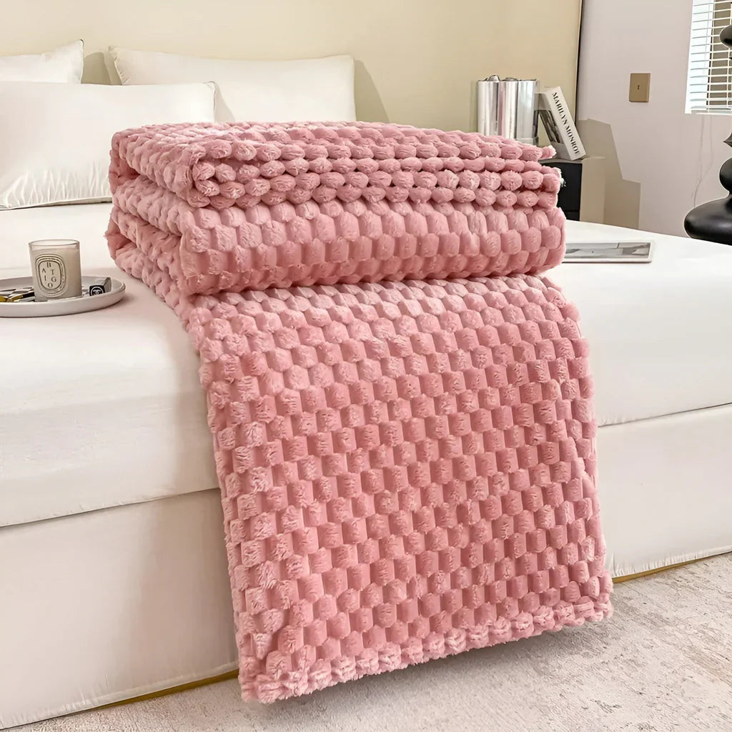 Fleece Blanket for Sofa and Bed – Breathable Comfort and Stylish Design