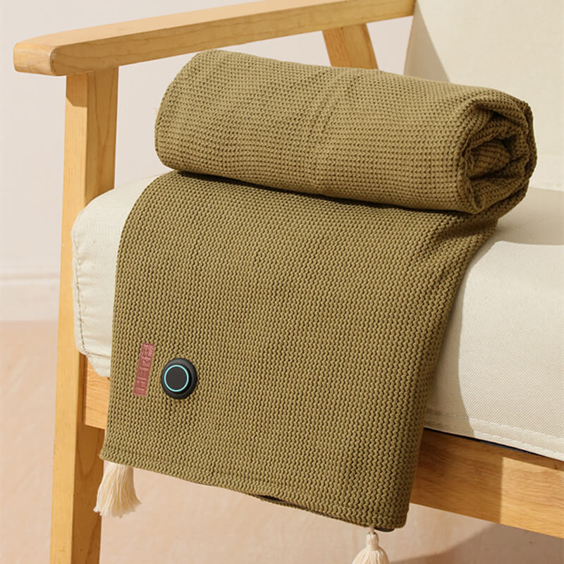 Portable Electric Throw Blanket – Soft Fleece with 3 Heat Levels