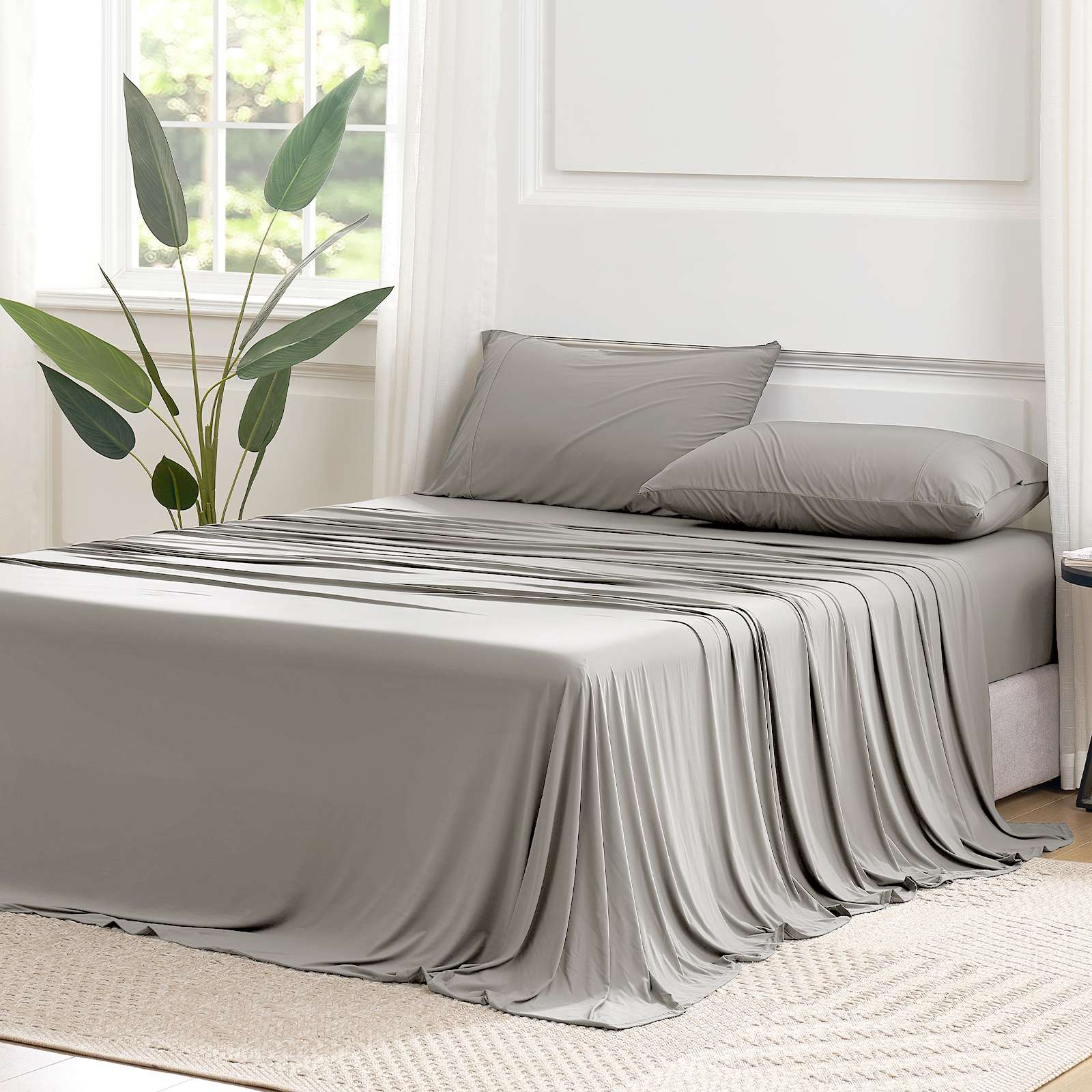 Cooling Bedding Set with Deep-Pocket Design for Comfortable Sleep