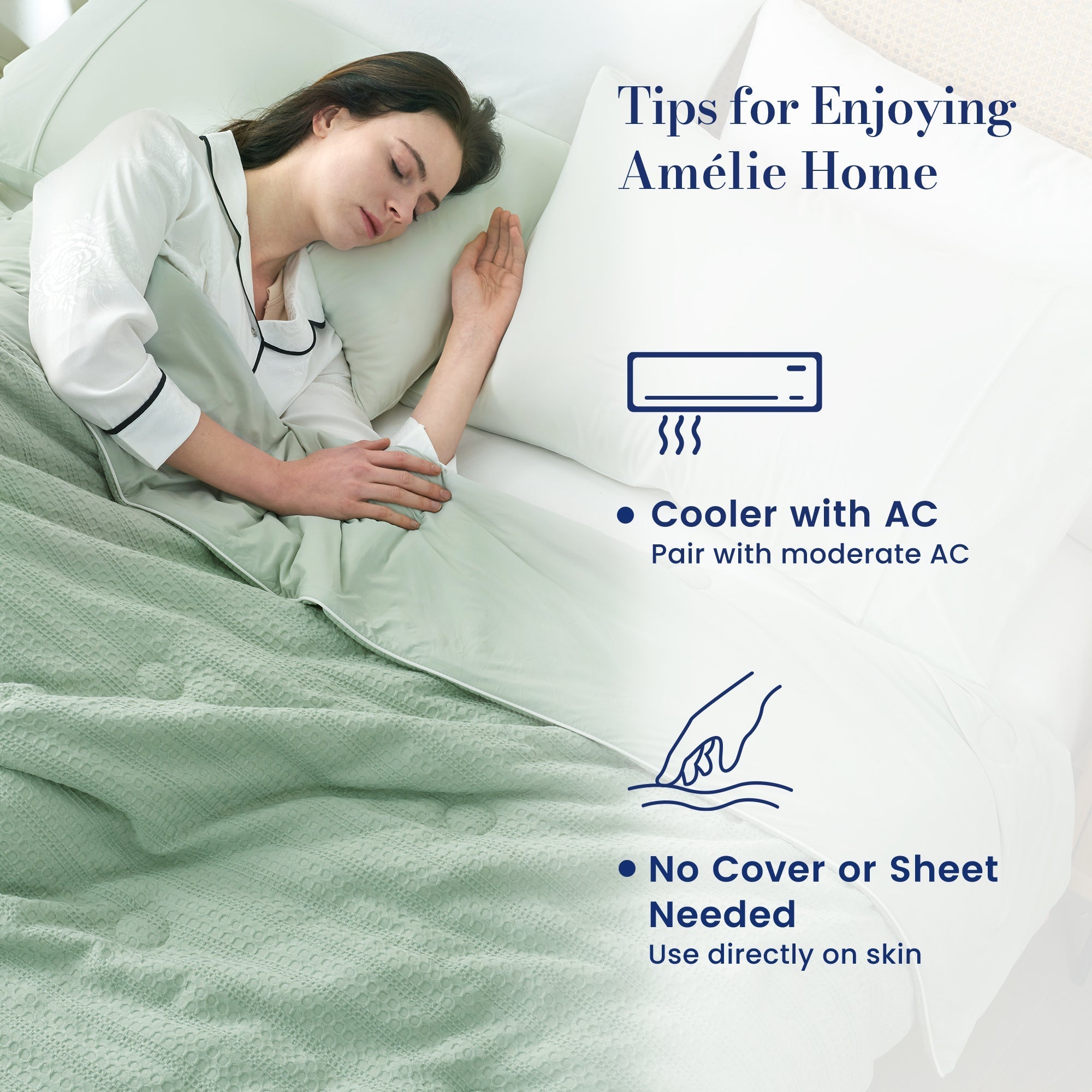 Lightweight Eco-Friendly Comforter with Natural Fiber Waffle Pattern for Warm Sleepers