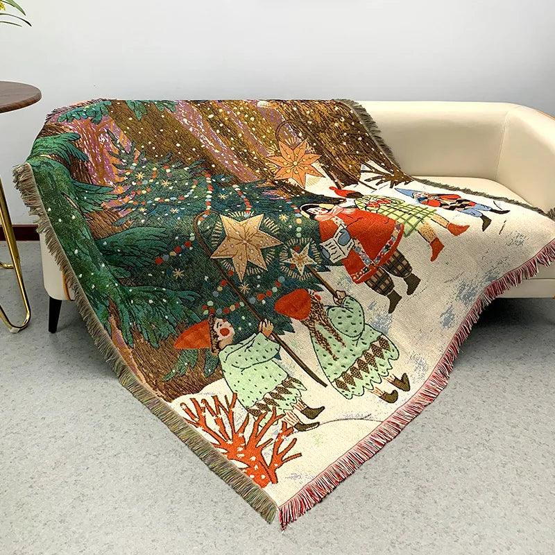 Soft Fleece Blanket for Christmas – Nutcracker and Star Design