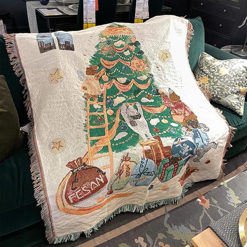 Soft Fleece Blanket for Christmas – Nutcracker and Star Design