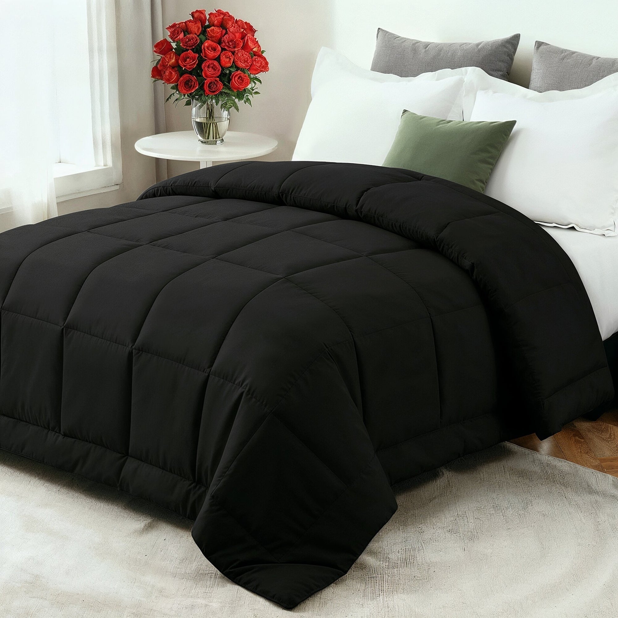 All-Season Down Comforter with Soft Fiberfill | Breathable for Year-Round Use
