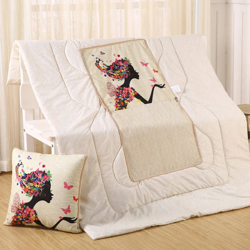 Soft Polyester-Filled Convertible Blanket and Pillow Combo for Comfort