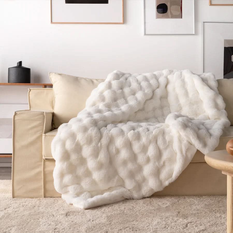 Ultra-Soft Faux Fur Throw Blanket | Double-Lined Comfort for All Seasons