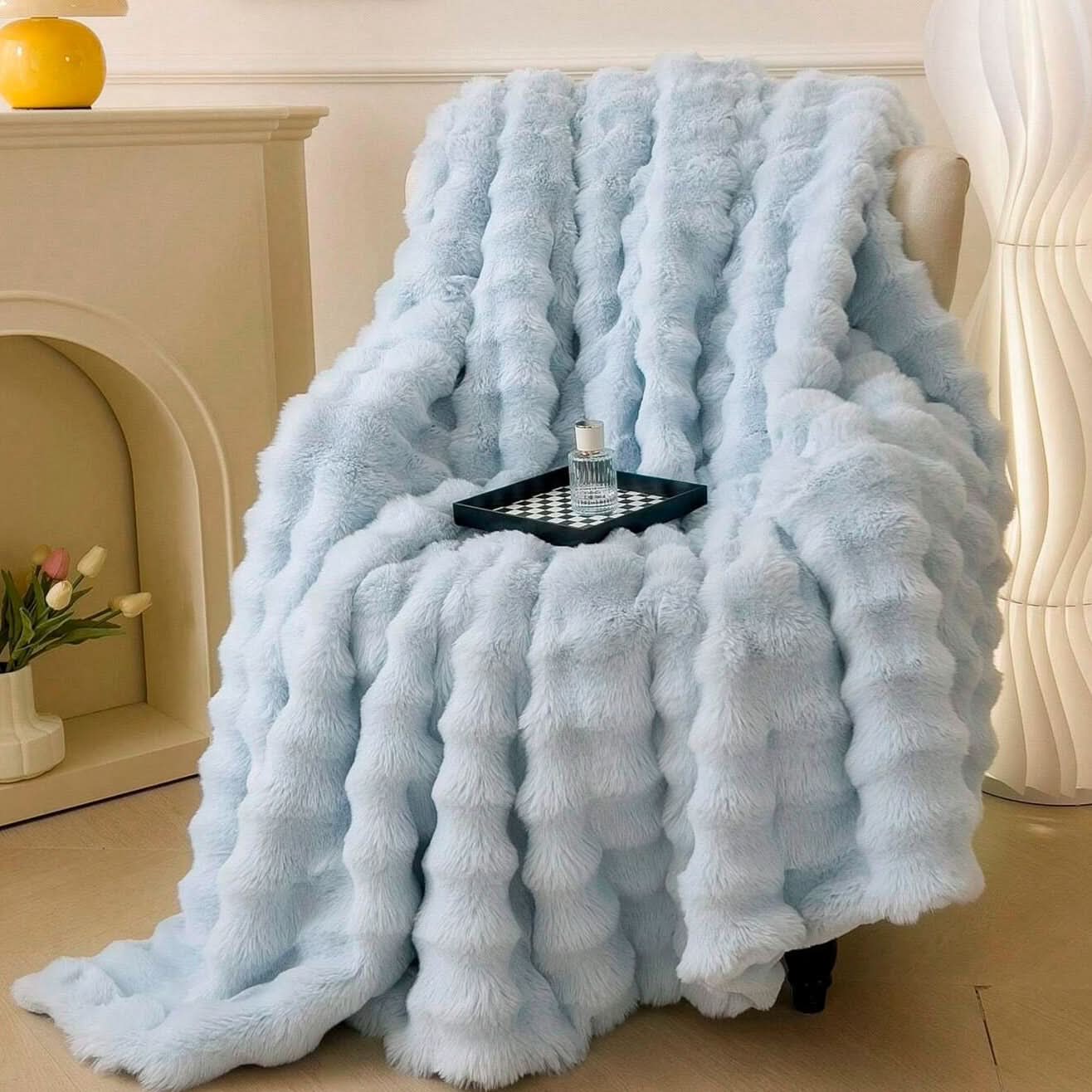 Ultra-Soft Faux Fur Throw Blanket | Double-Lined Comfort for All Seasons
