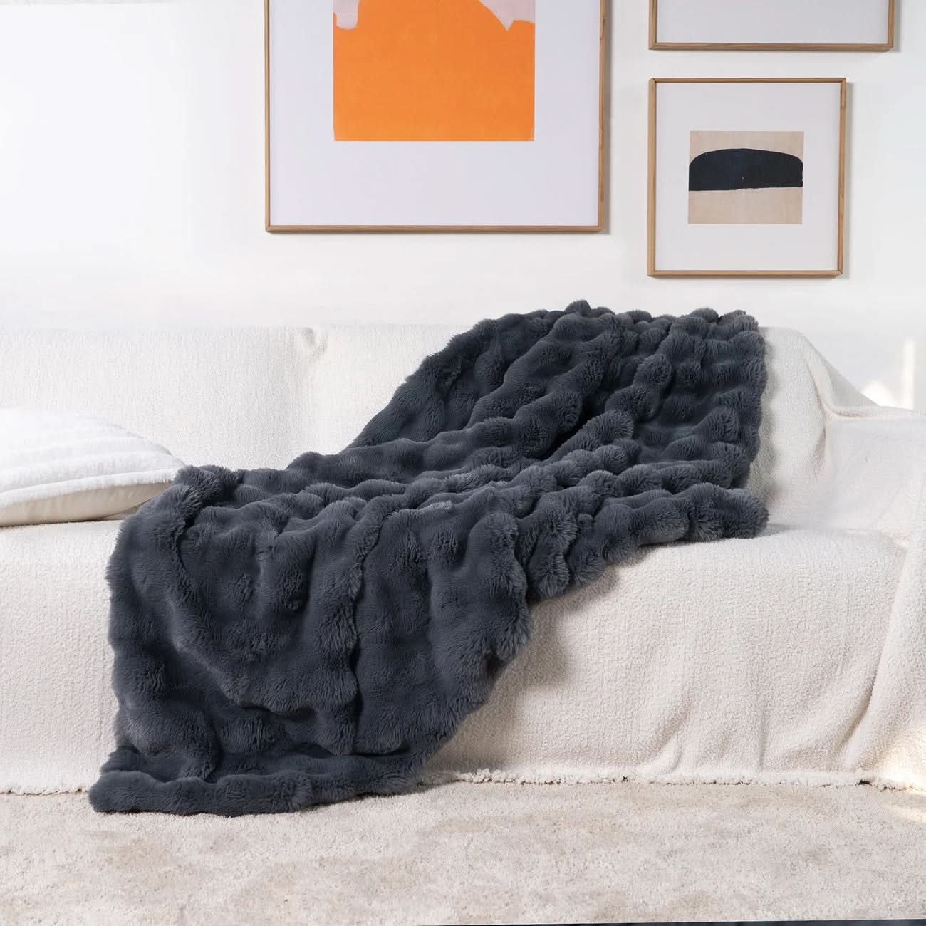 Ultra-Soft Faux Fur Throw Blanket | Double-Lined Comfort for All Seasons