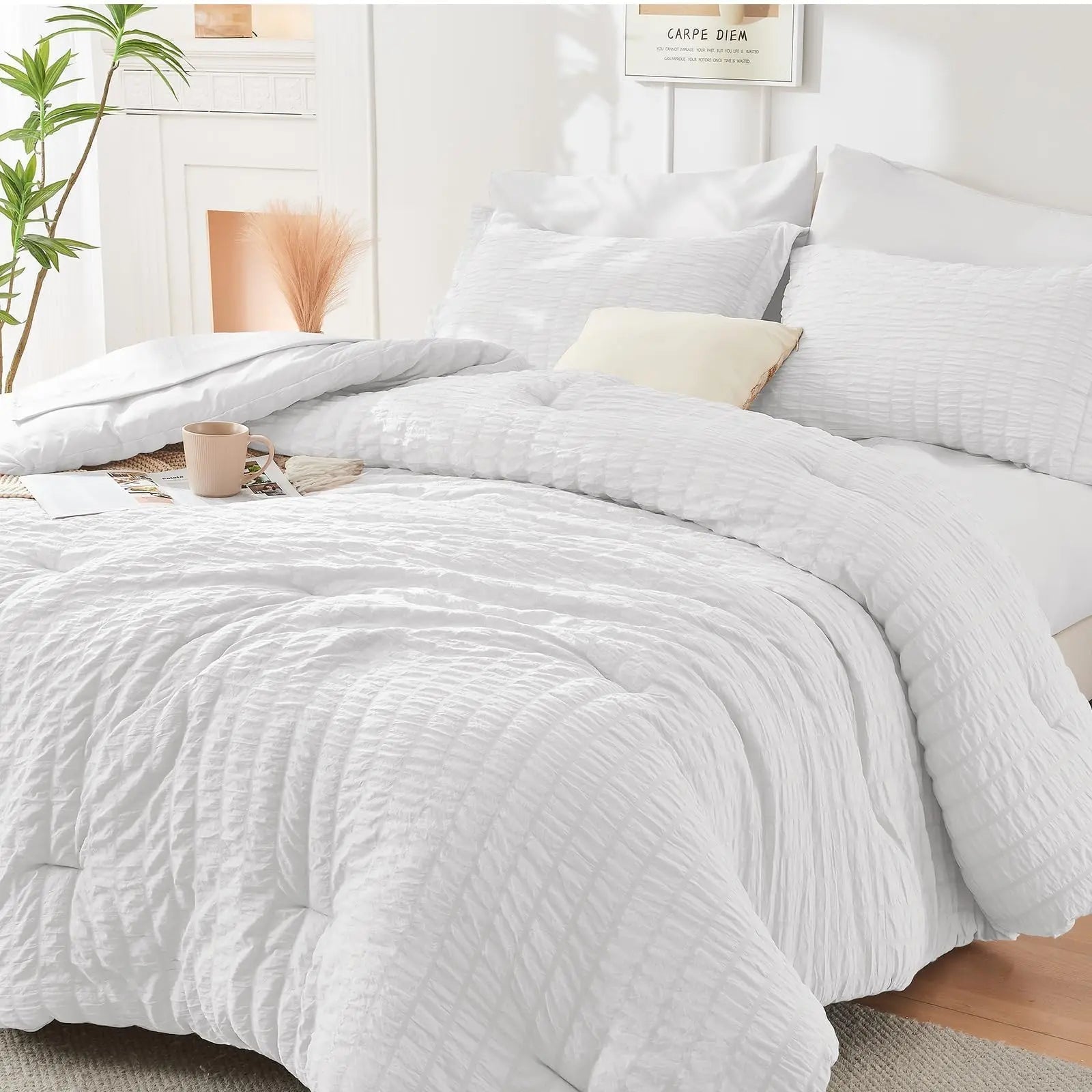 Microfiber Duvet Cover Set with Zipper and Corner Ties for Cozy Sleep