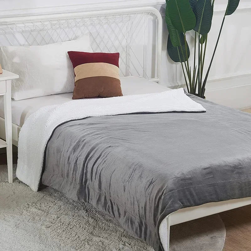 Dual Zone Heated Blanket for Couples – Soft and Cozy Electric Throw