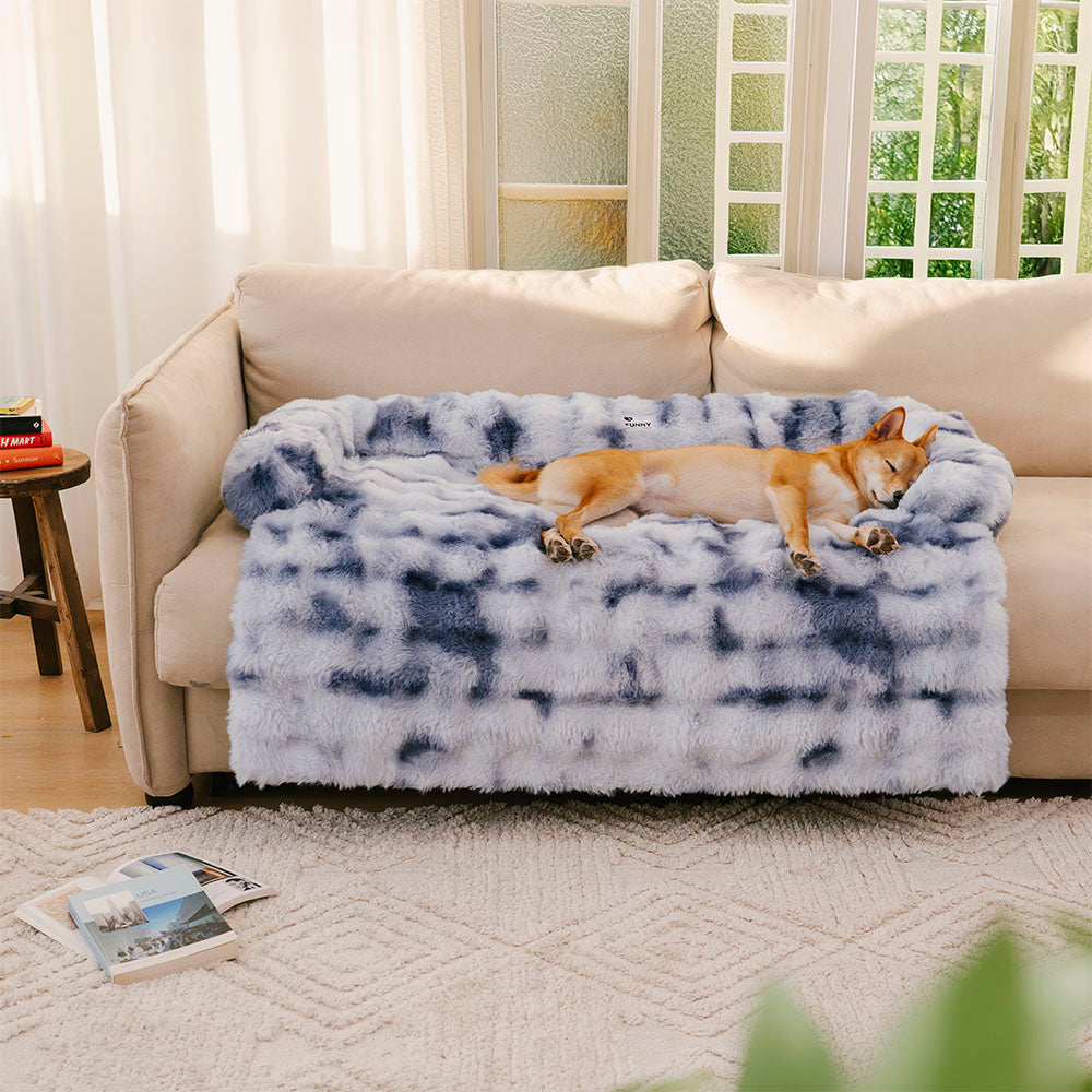 Dog Sofa Protector with Non-Slip Base – Plush Bed for Pet Comfort
