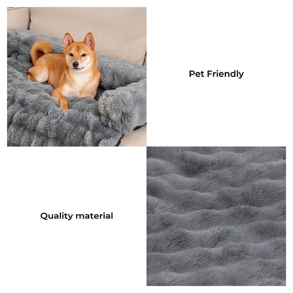 Dog Sofa Protector with Non-Slip Base – Plush Bed for Pet Comfort