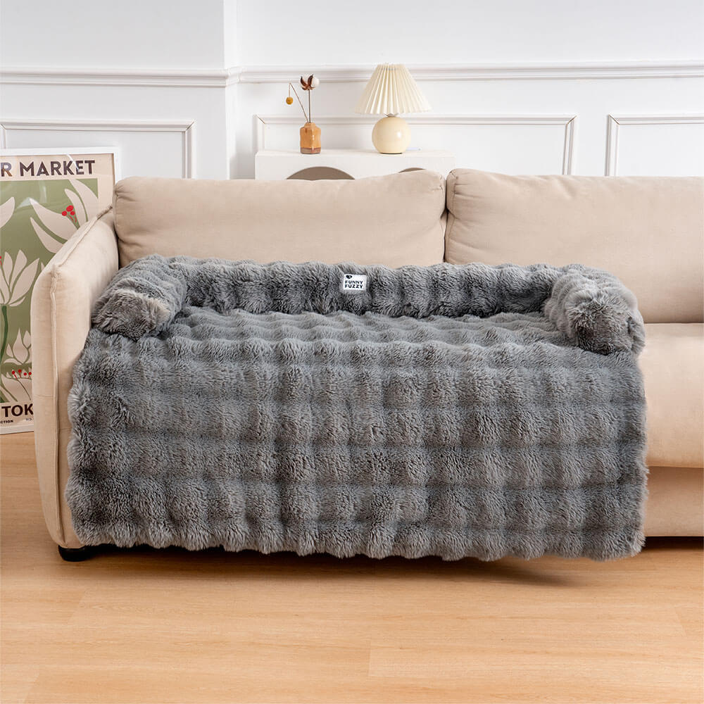 Dog Sofa Protector with Non-Slip Base – Plush Bed for Pet Comfort