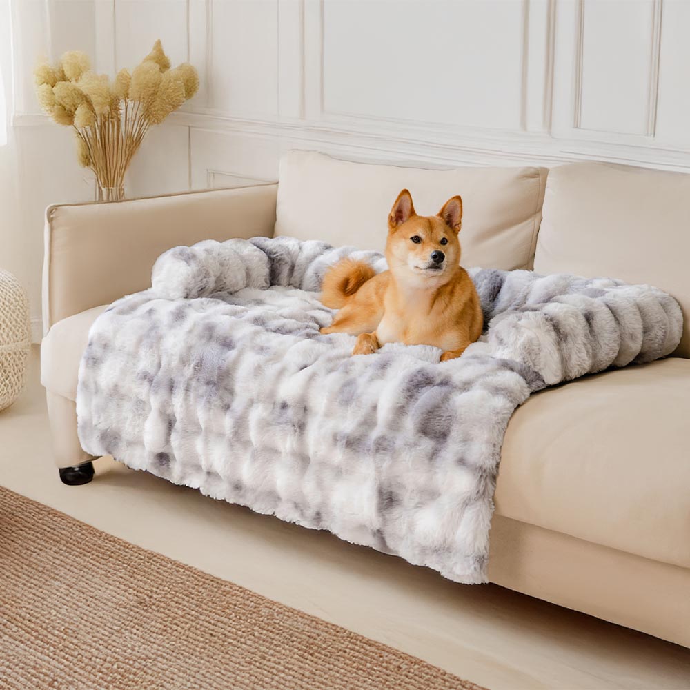 Dog Sofa Protector with Non-Slip Base – Plush Bed for Pet Comfort