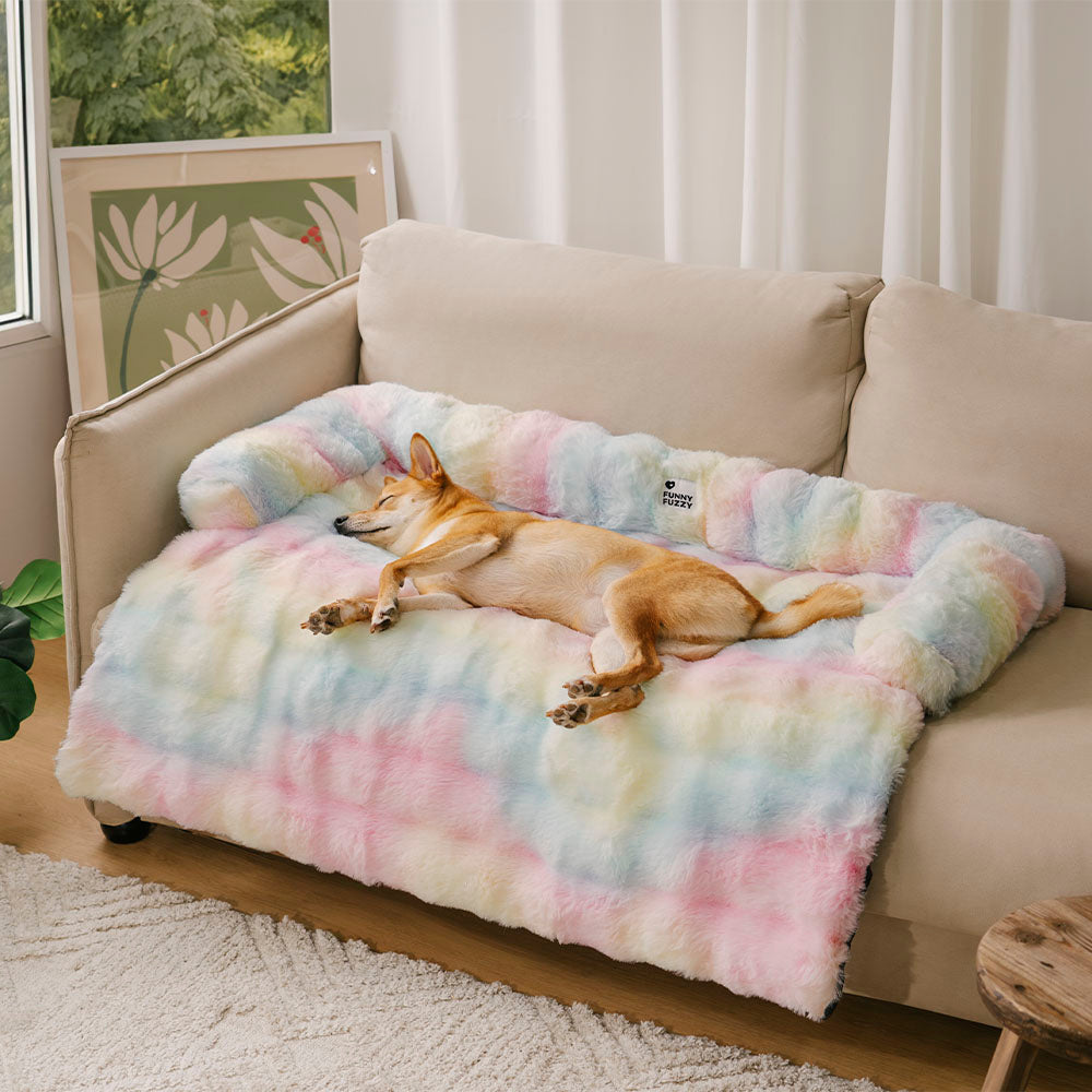Dog Sofa Protector with Non-Slip Base – Plush Bed for Pet Comfort