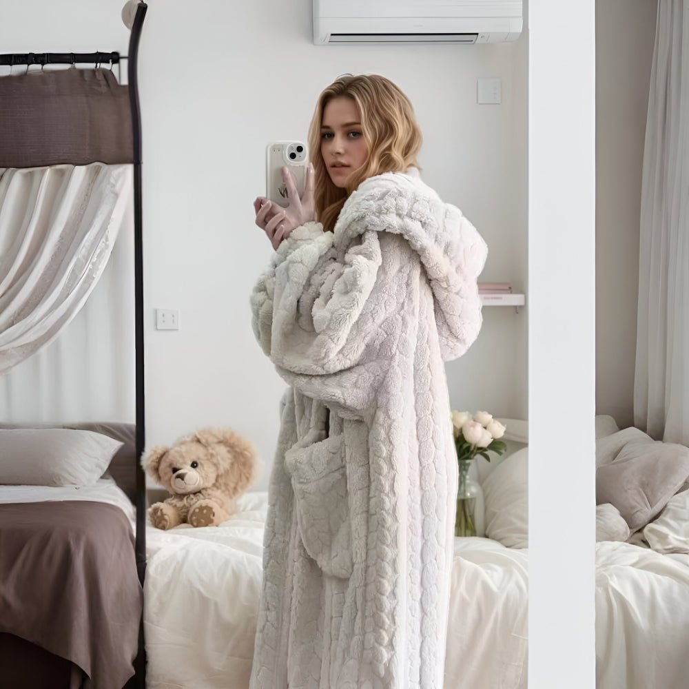 SnugWrap Women's Hooded Robe with Convenient Pockets