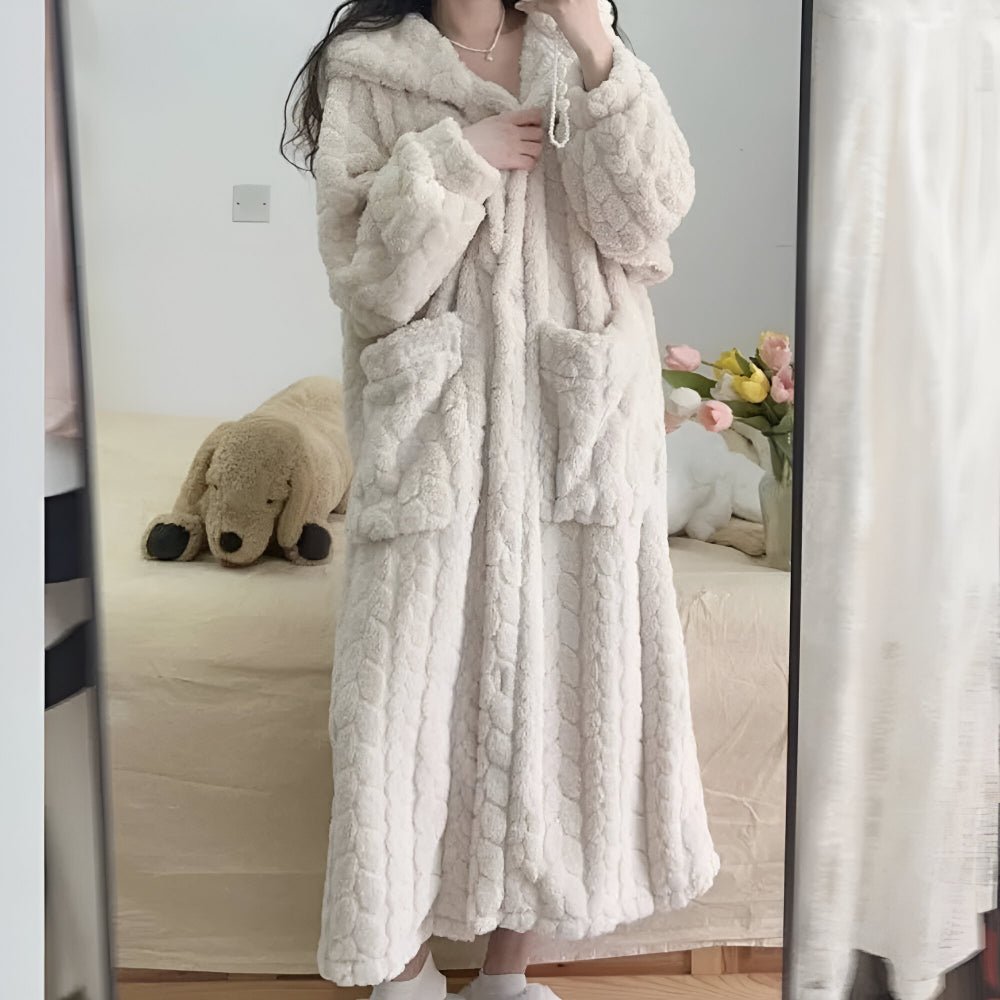 SnugWrap Women's Hooded Robe with Convenient Pockets