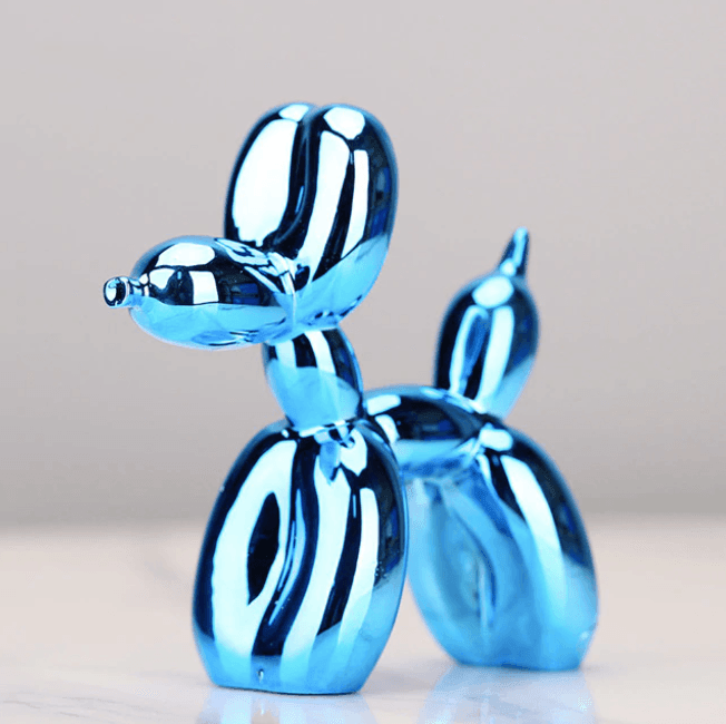 Abstract Design Balloon Dog Sculpture – Electroplated Home Wall Art