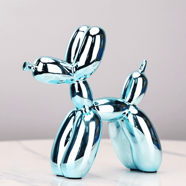 Abstract Design Balloon Dog Sculpture – Electroplated Home Wall Art