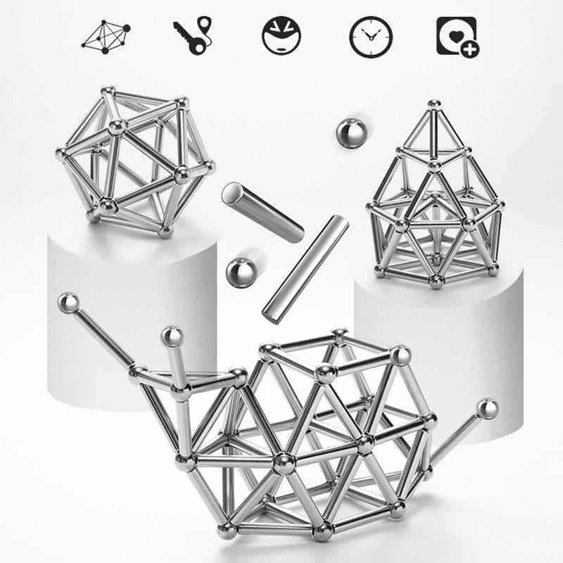 Magnetic Building Blocks Set – 72 Sticks & 54 Balls for Creative Play